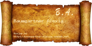 Baumgartner Alexia névjegykártya